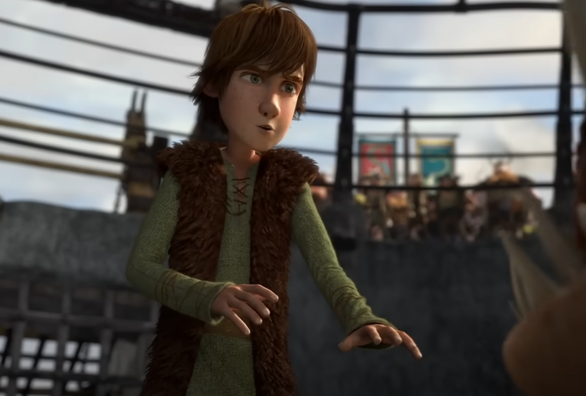 A screenshot of the animated movie How to Train Your Dragon