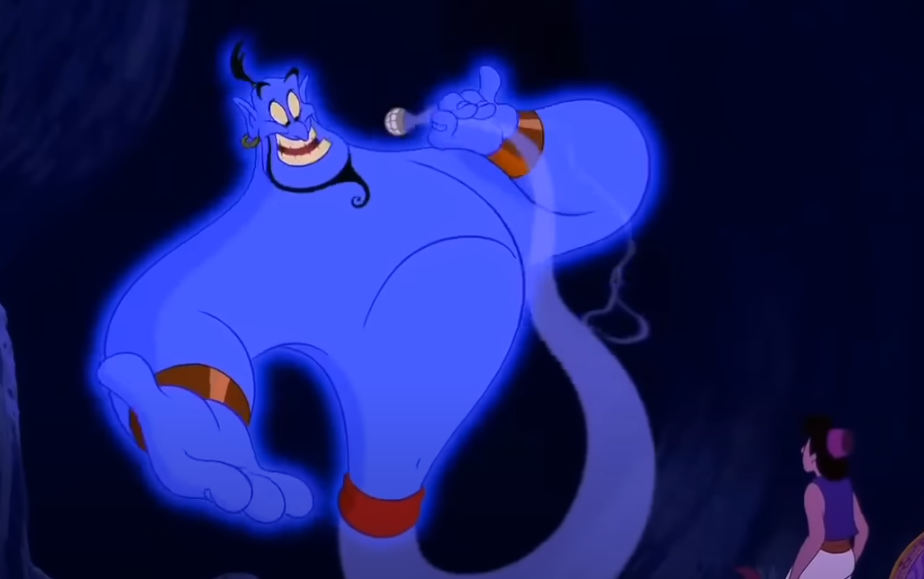 A screenshot of the animated movie Aladdin