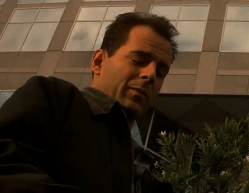 A visually captivating still taken from a pivotal moment in the film Die Hard (1988)