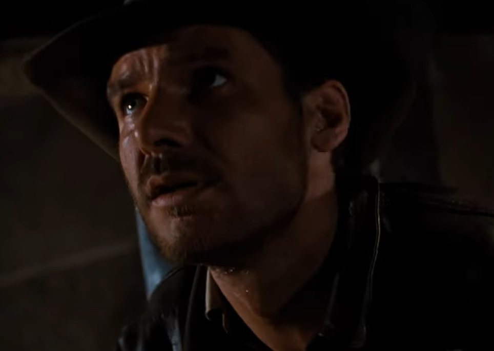 A visually captivating still taken from a pivotal moment in the film Raiders of the Lost Ark (1981)