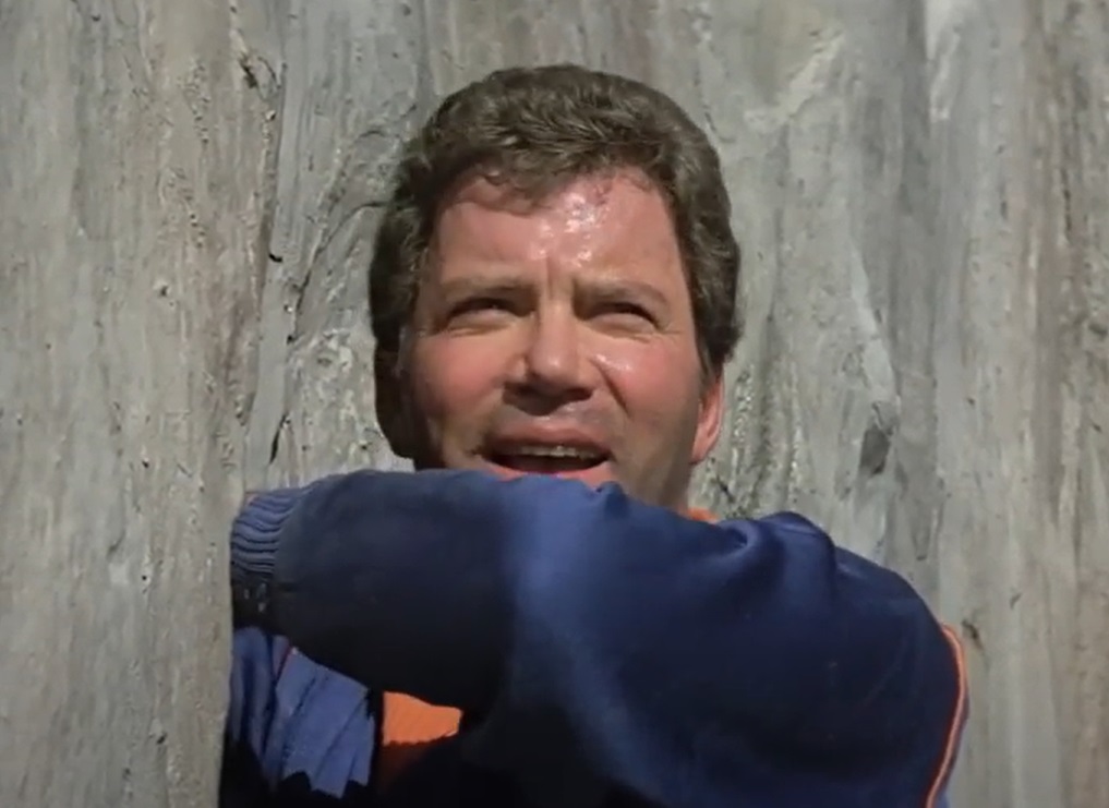 A visually captivating still taken from a pivotal moment in the film Star Trek V: The Final Frontier (1989)