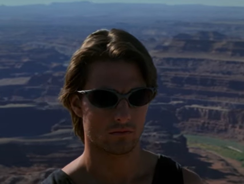 A visually captivating still taken from a pivotal moment in the film Mission: Impossible 2 (2000)