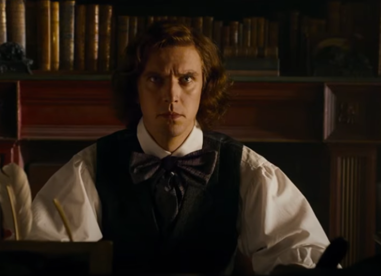 Screenshot of the movie The Man Who Invented Christmas