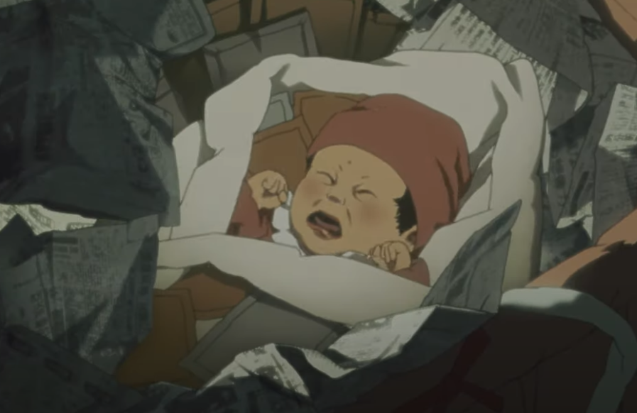 Screenshot of the movie Tokyo Godfathers
