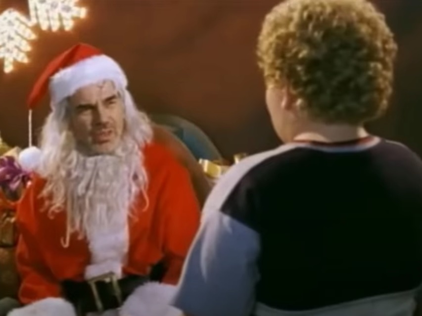 A visually captivating still taken from a pivotal moment in the film Bad Santa (2003)