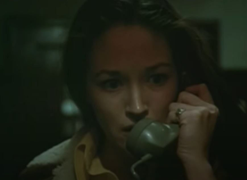 A visually captivating still taken from a pivotal moment in the film Black Christmas (1974)