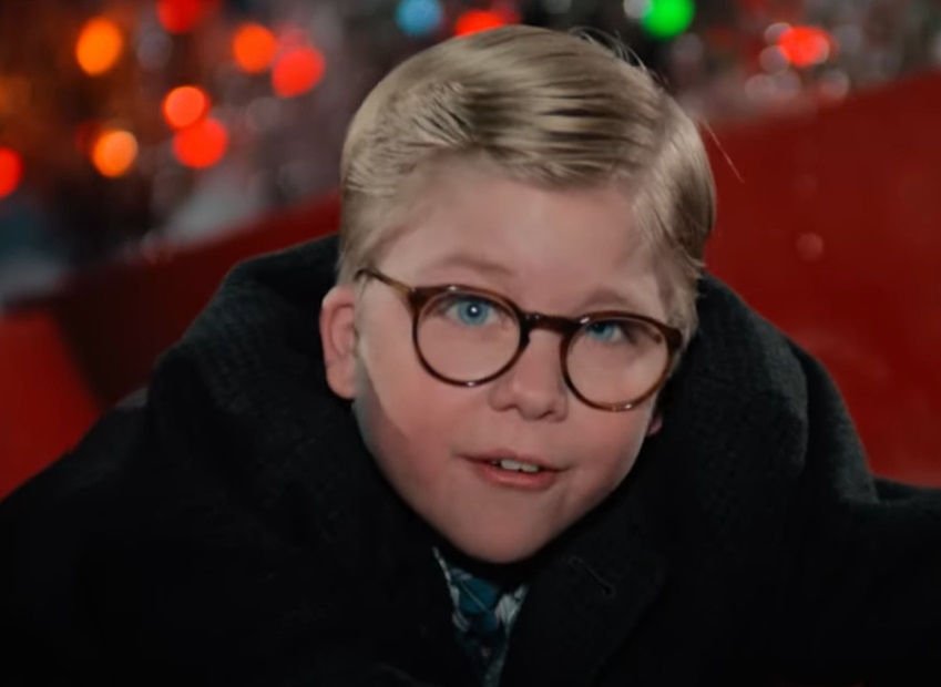A visually captivating still taken from a pivotal moment in the film A Christmas Story (1983)