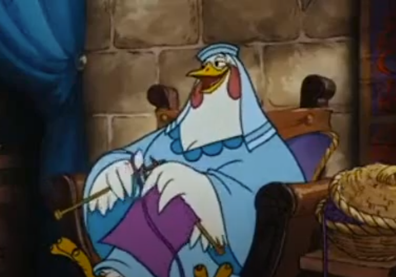 Screenshot of Lady Kluck from - Robin Hood (1973)