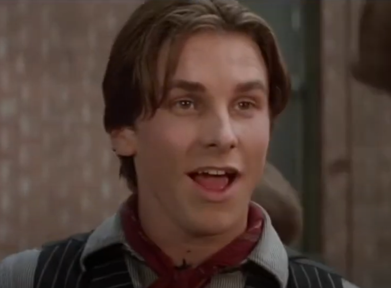 Screenshot of Christian Bale (Jack Kelly) from - Newsies (1992)