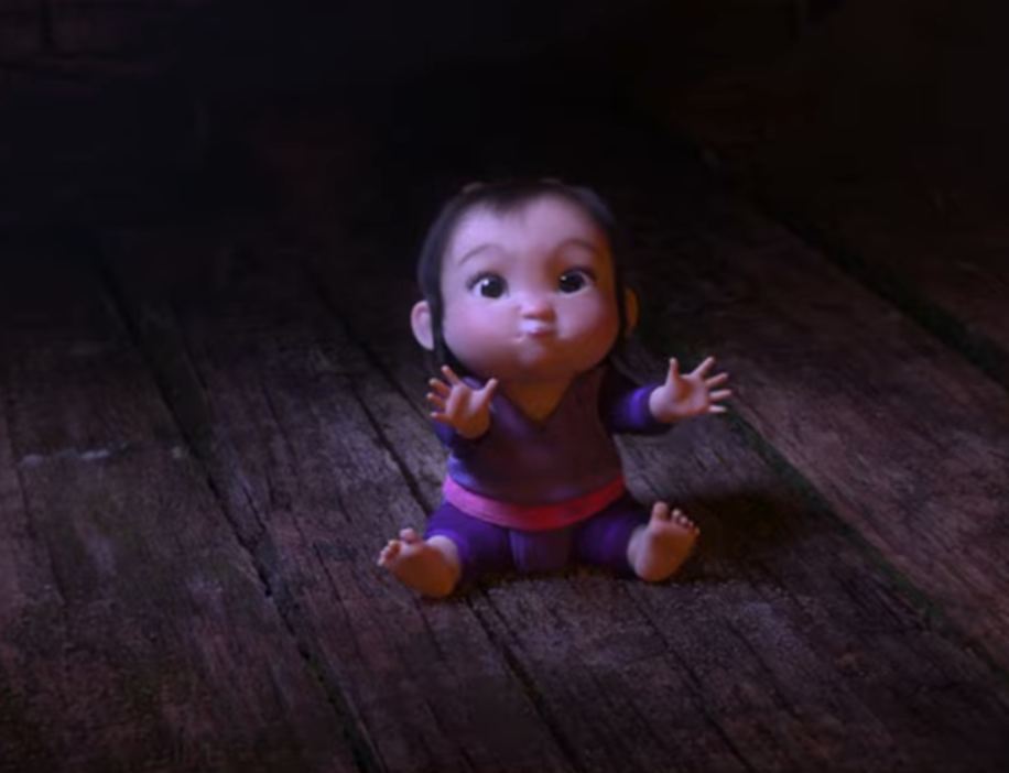 Screenshot of little Noi from - Raya and the Lost Dragon (2021)