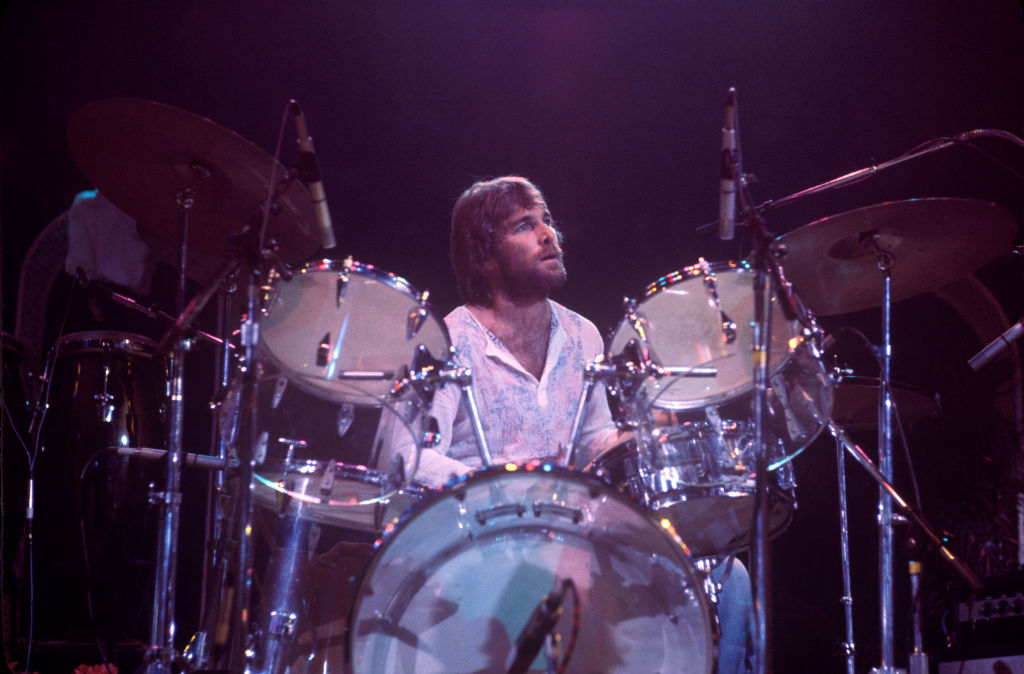 Drummer Dennis Wilson performing