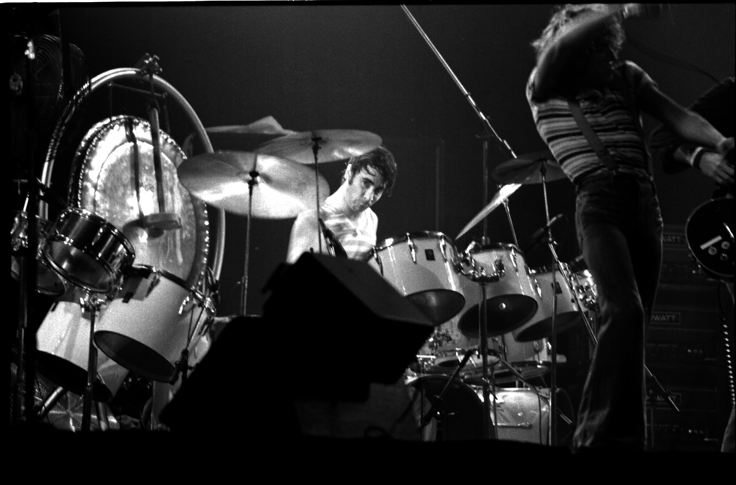 Keith Moon performing on drums