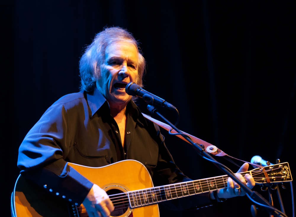 Don McLean performs live on stage on 40th Anniversary Tour