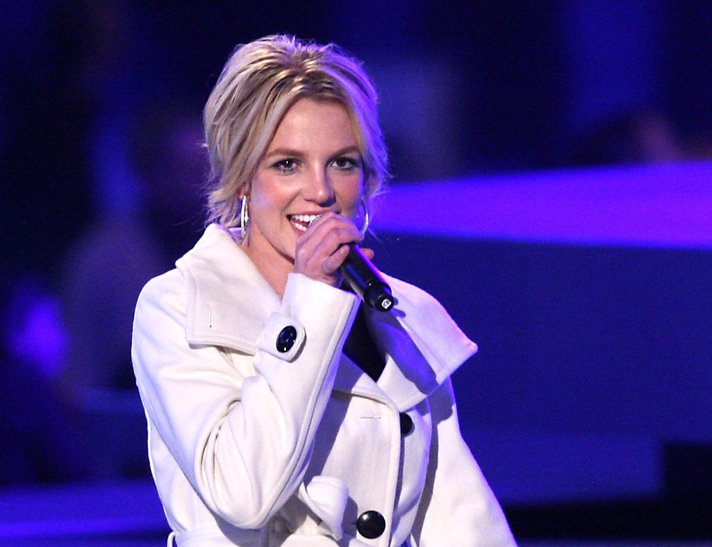 Britney Spears at the Debut of L.A. Live's 'Light of Angels'