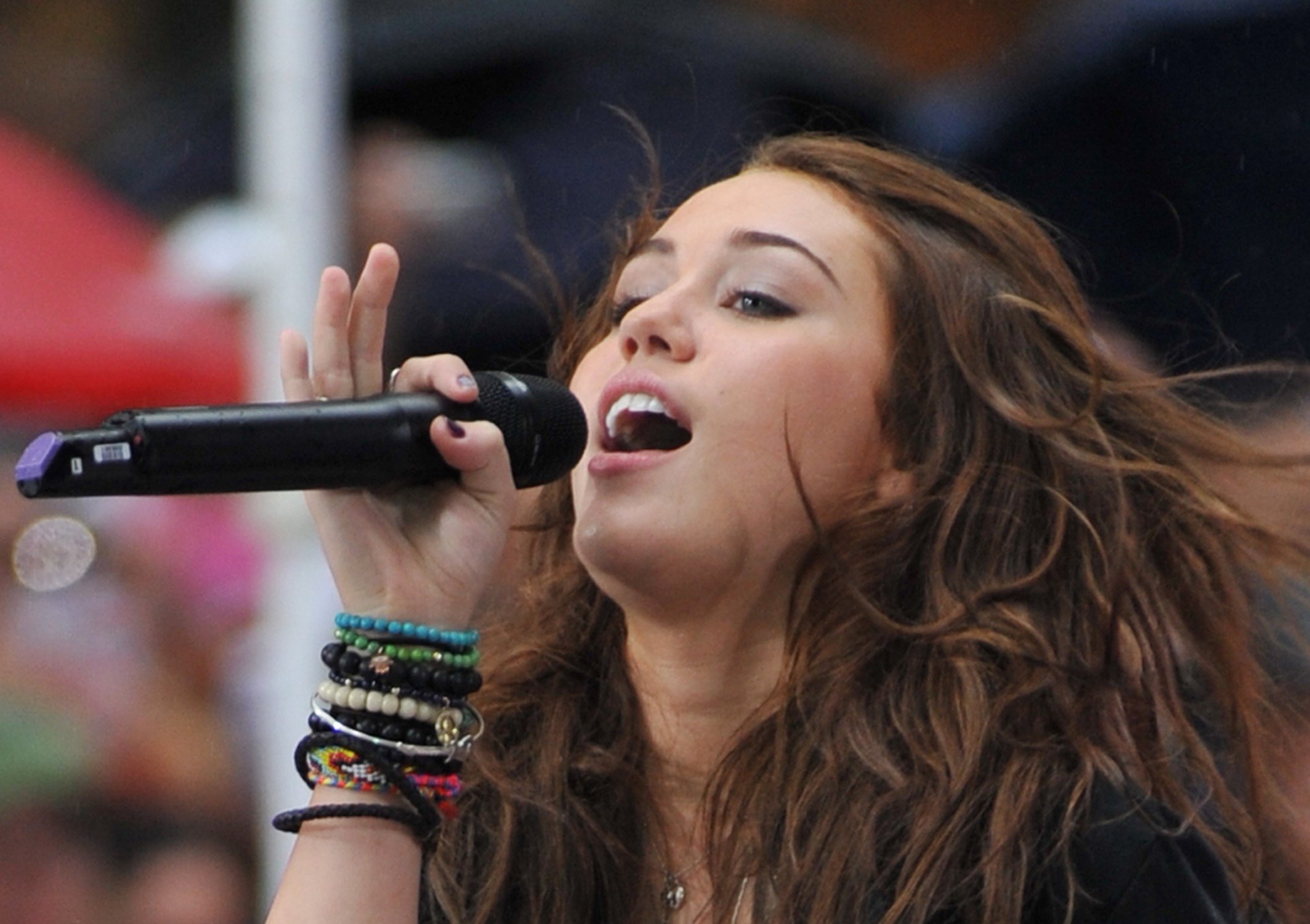 Miley Cyrus on stage for NBC Today Show Concert with Miley Cyrus