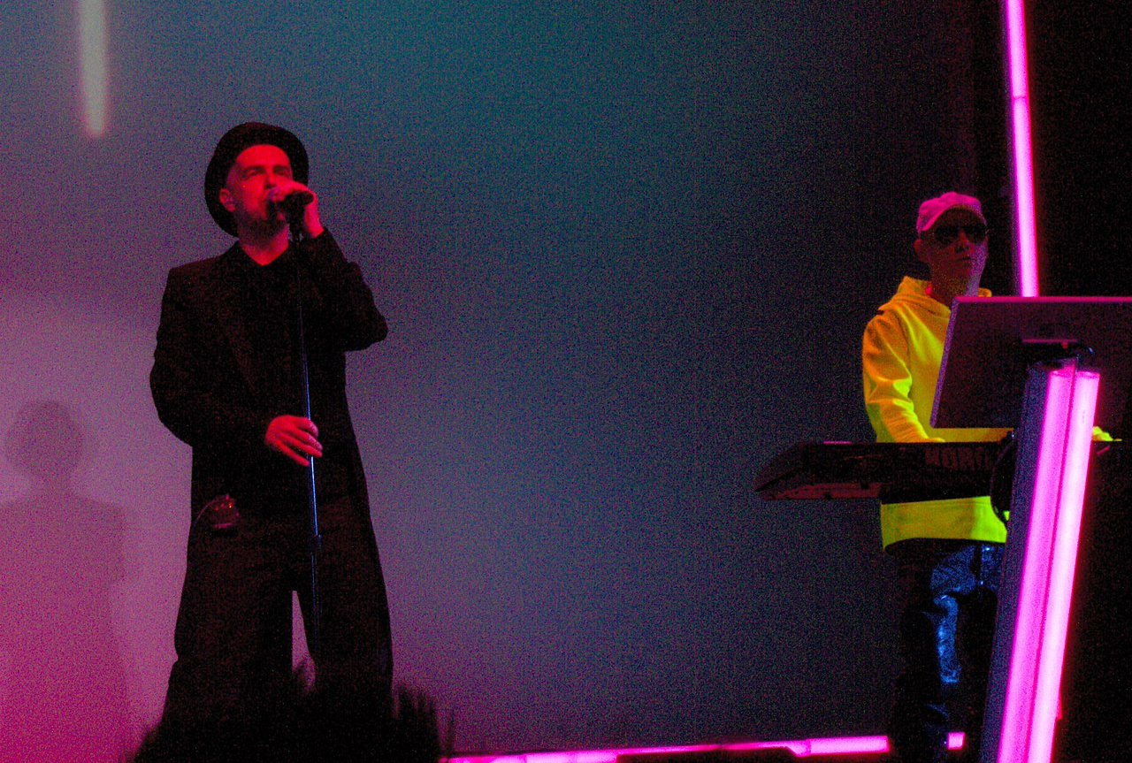 Pop Duo Pet Shop Boys performing