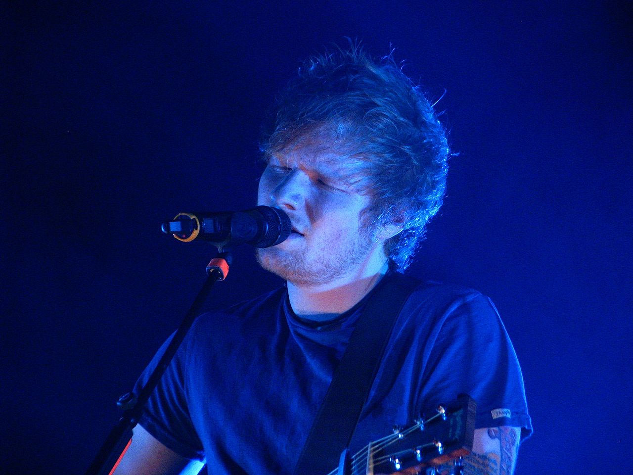 Ed Sheeran performing live