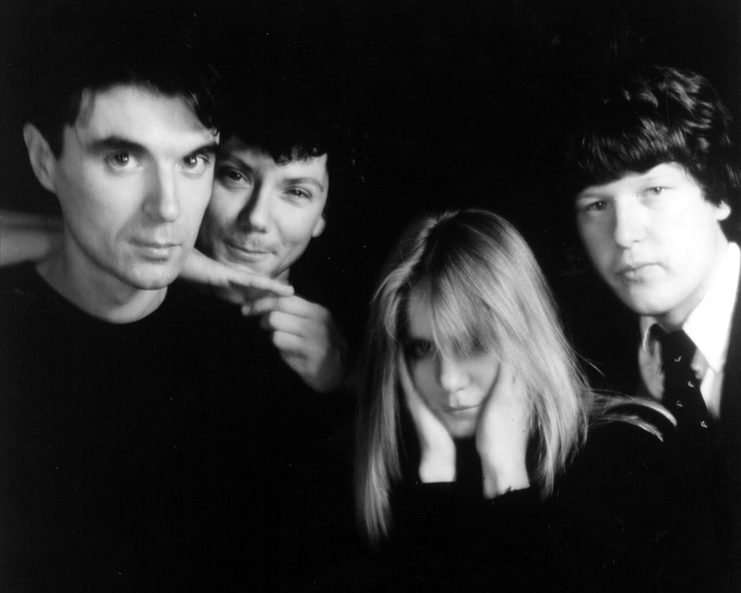 Musical group Talking Heads posing