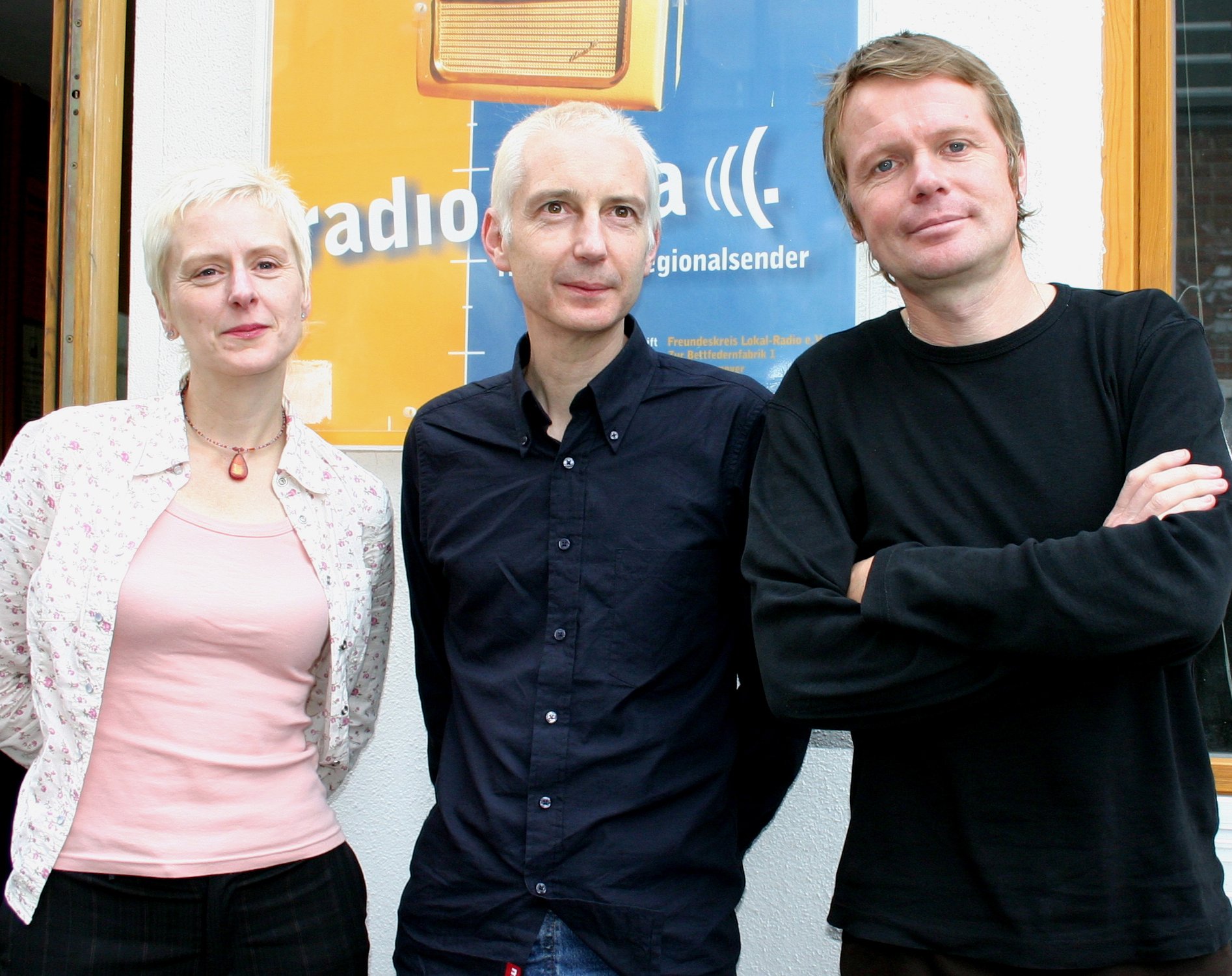 British Band Chumbawamba at community radio station Radio Flora in Hanover, Germany