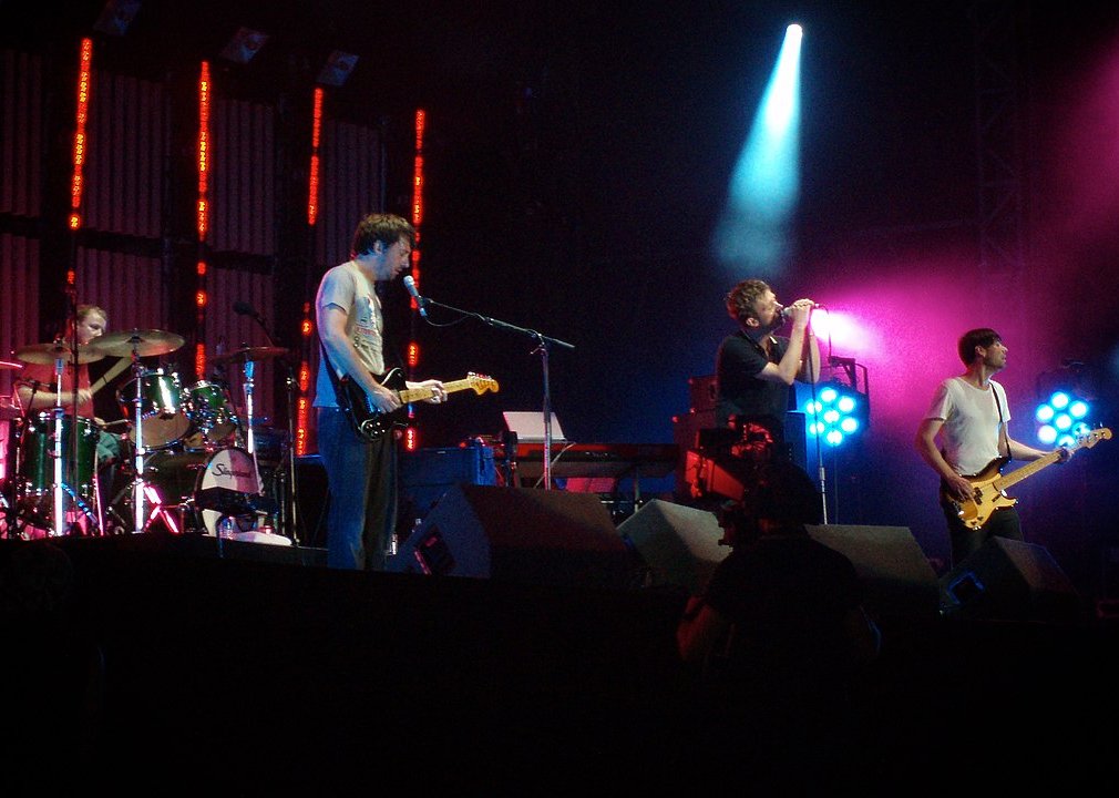 English Band Blur Perform on Stage at Hyde Park 3rd July 2009