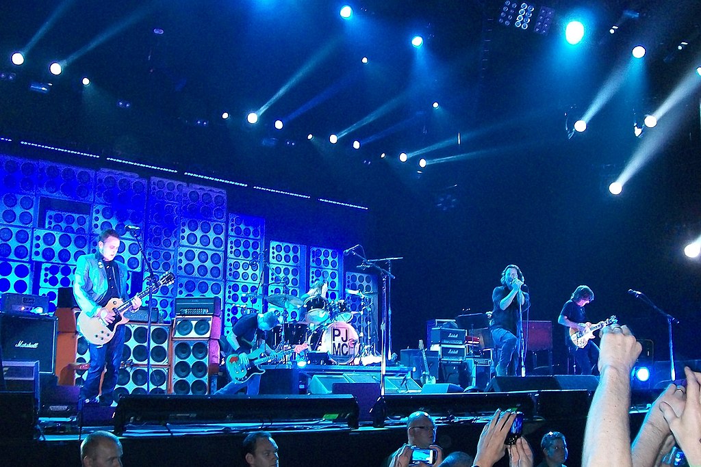 Pearl Jam Members playing in Amsterdam on 26th June 2012