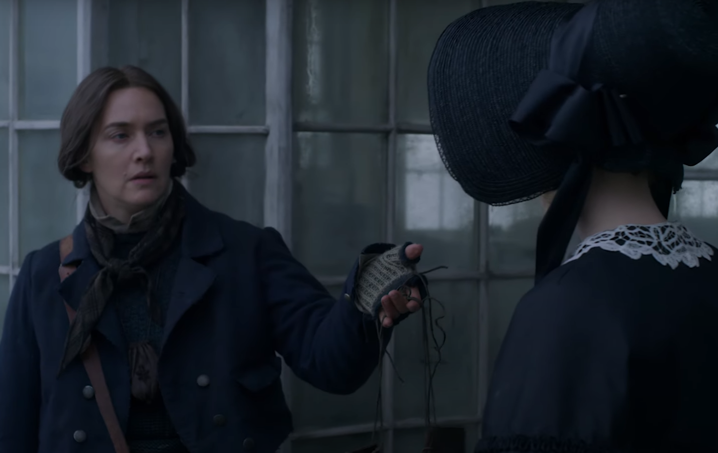 A screenshot from the movie Ammonite