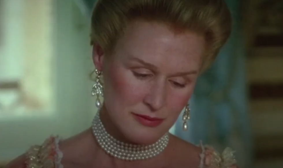 A screenshot from the movie Dangerous Liaisons