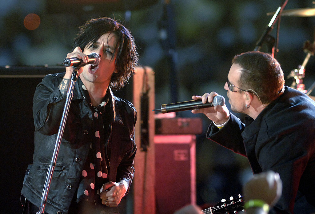 Billie Joe Armstrong of Green Day and Bono of U2
