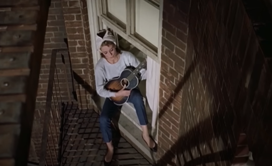 A screenshot from the movie Breakfast at Tiffany's