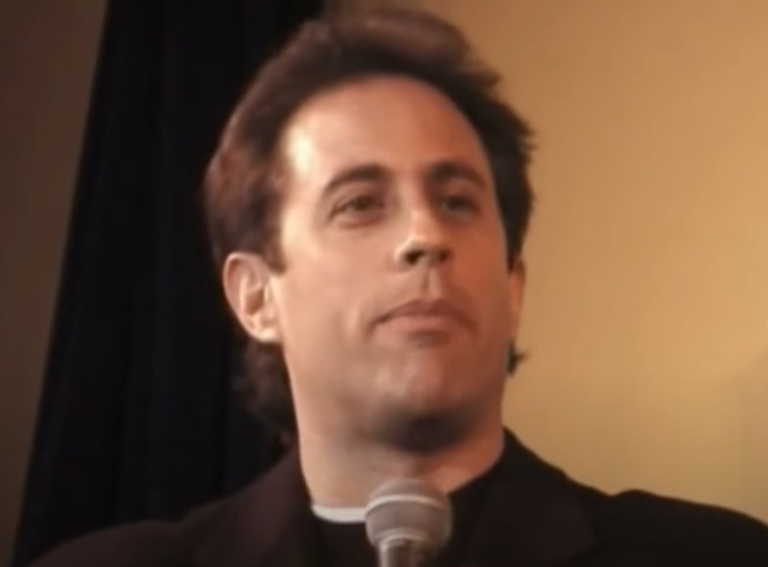 A visually captivating still taken from a pivotal moment in the documentary film Comedian (2002)