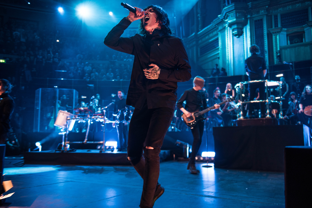 Bring Me The Horizon performing on stage