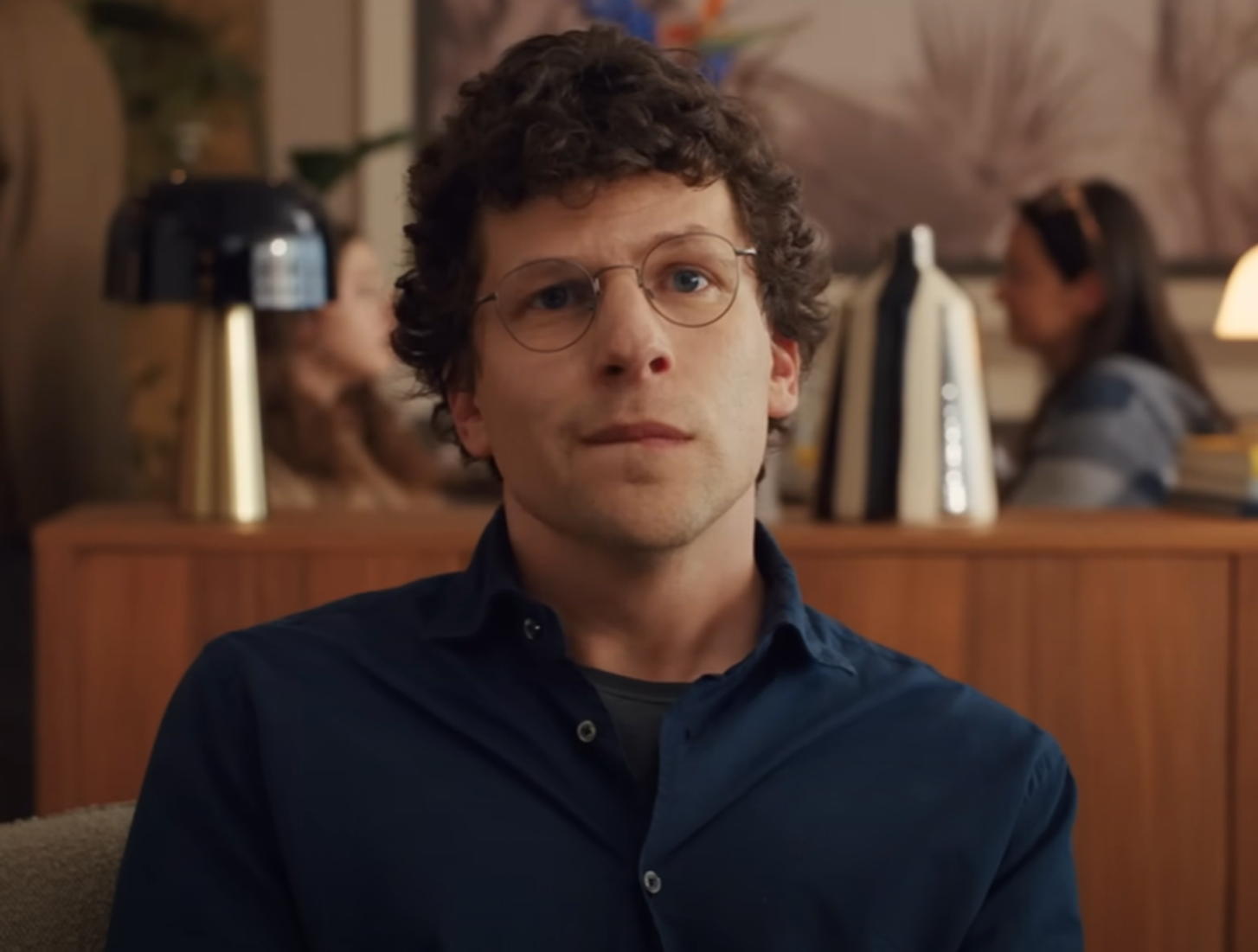 Screenshot of Jesse Eisenberg from - A Real Pain (2024)
