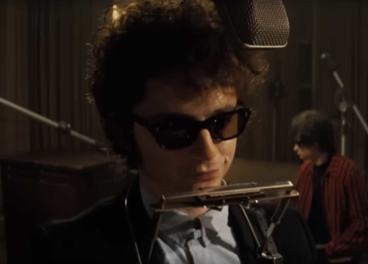 Screenshot of Timothée Chalamet from - A Complete Unknown (2024)