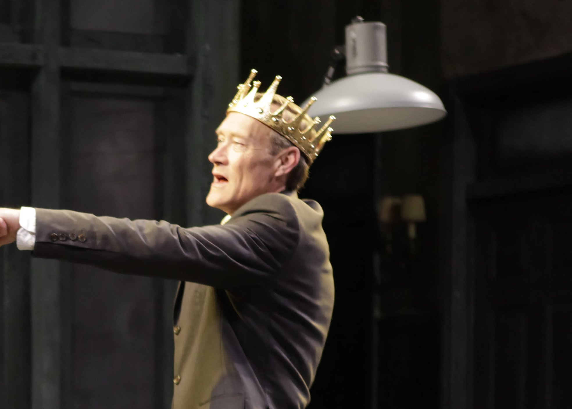 James Carpenter as Duncan in the final dress rehearsal for Cal Shakes' production of 