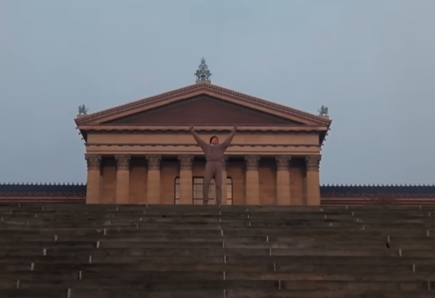 A visually captivating still taken from a pivotal moment in the film Rocky (1976)