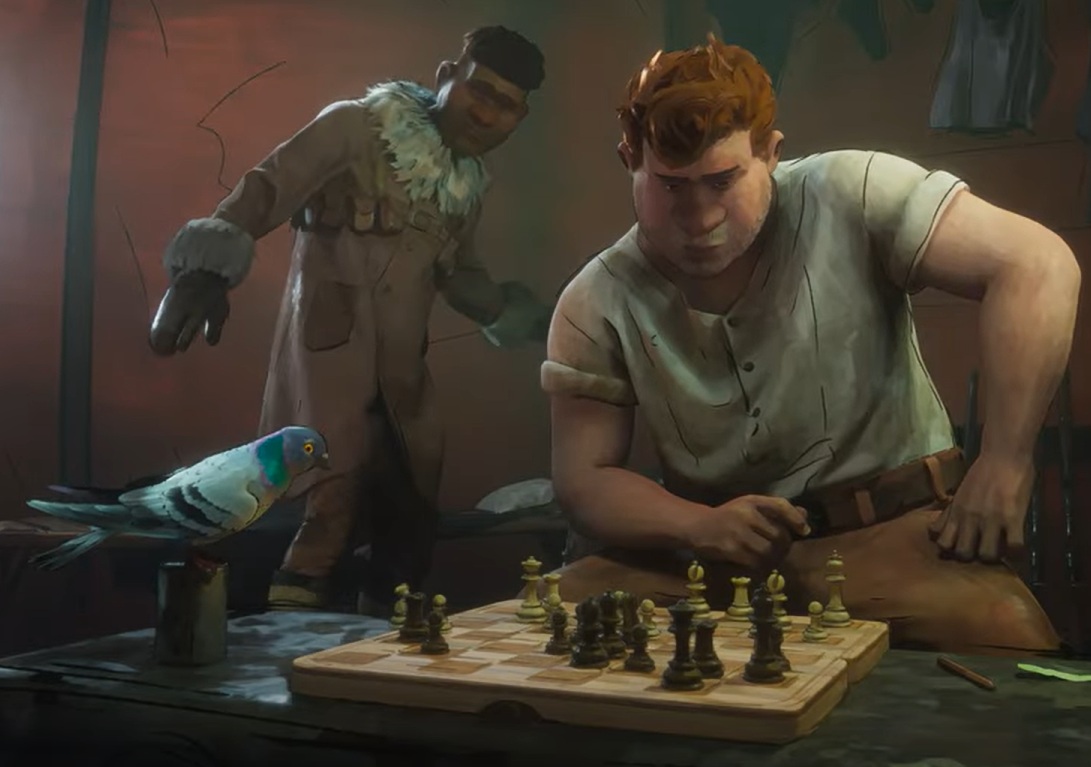 A visually captivating still taken from a pivotal moment in the film War Is Over! (2023)