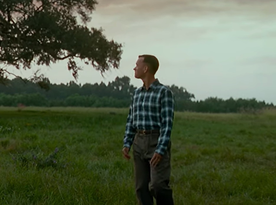 A visually captivating still taken from a pivotal moment in the film Forrest Gump (1994)