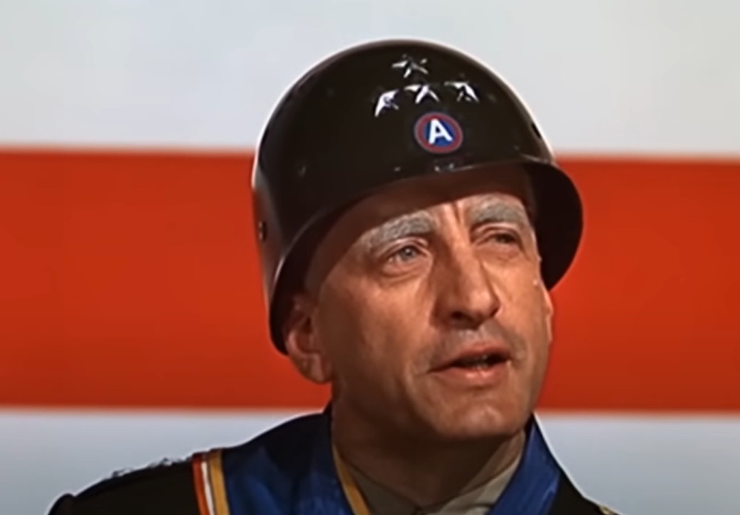 A visually captivating still taken from a pivotal moment in the film Patton (1970)