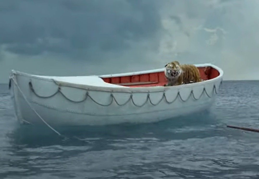 A visually captivating still taken from a pivotal moment in the film Life of Pi (2012)