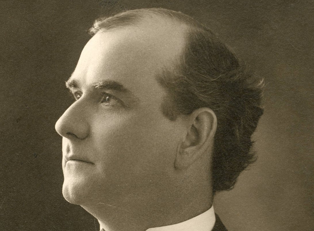 Grayscale Portrait Photo of The American stage actor Charles B. Hanford