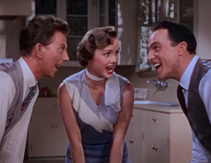 A visually captivating still taken from a pivotal moment in the film Singin' in the Rain (1952)