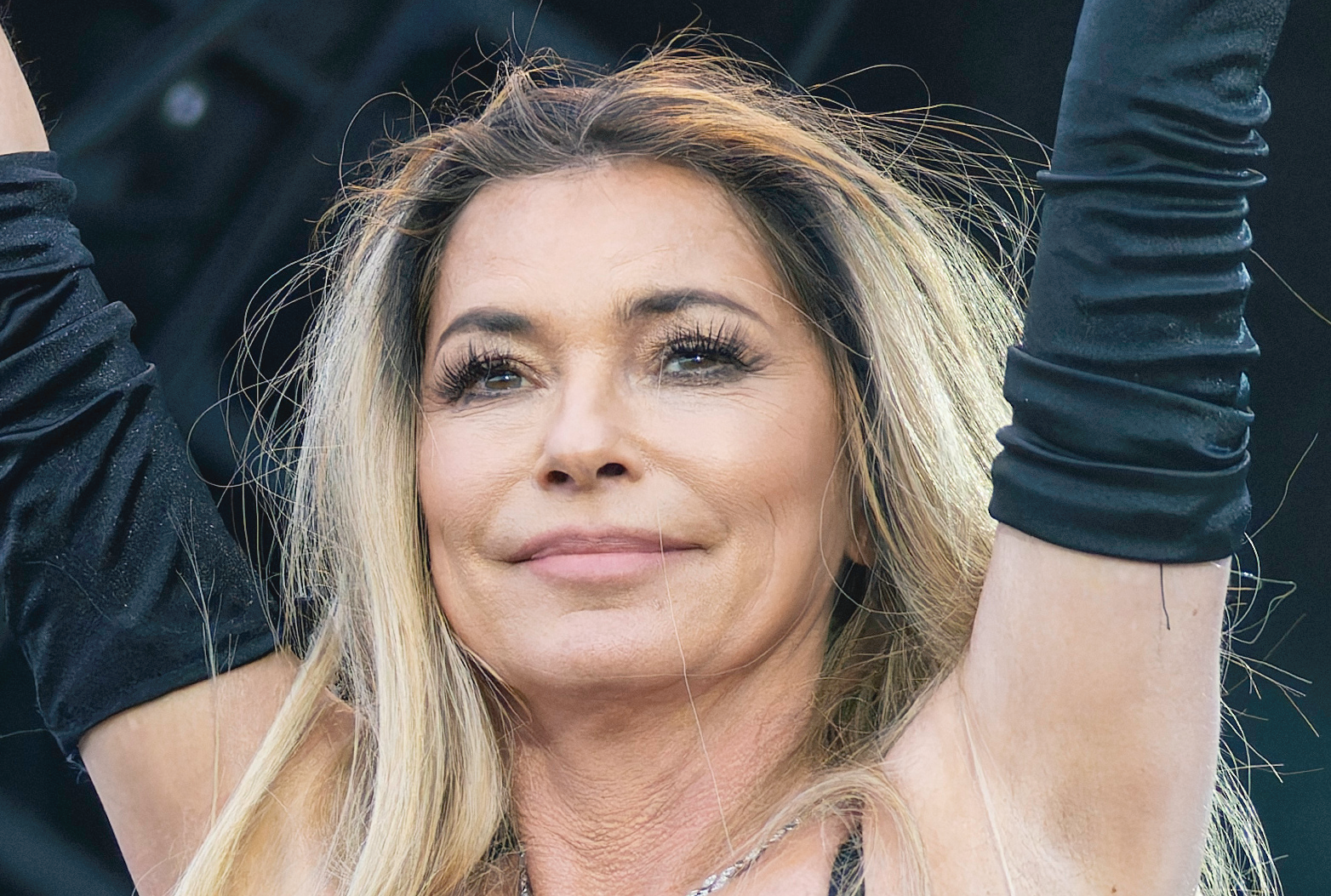 Shania Twain performing at Glastonbury 2024