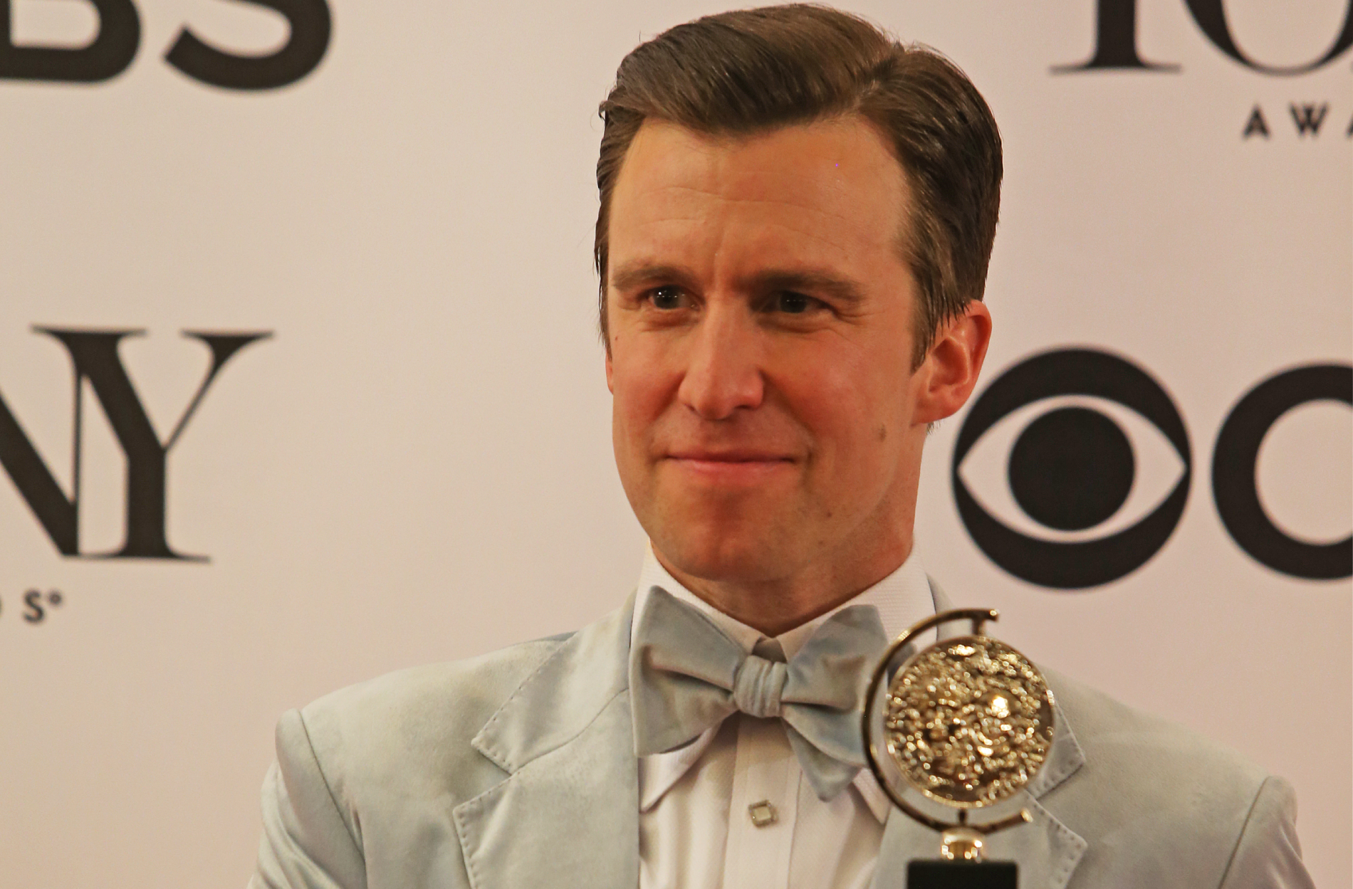 Gavin Creel with award for Hello, Dolly!