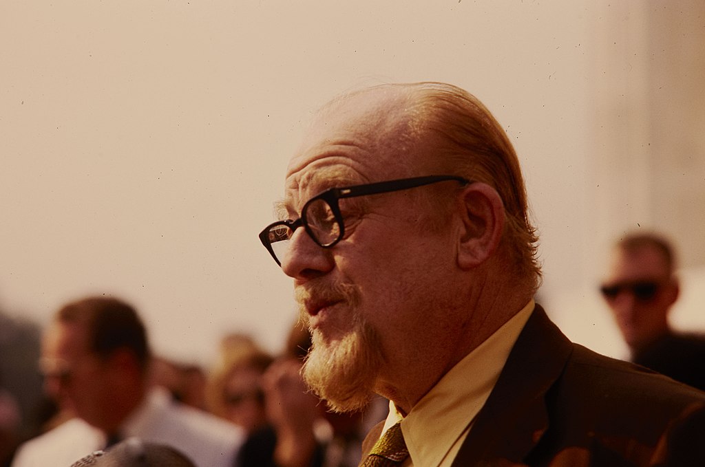 Folk Singer Burl Ives Talking During A Johnny Horizon Program