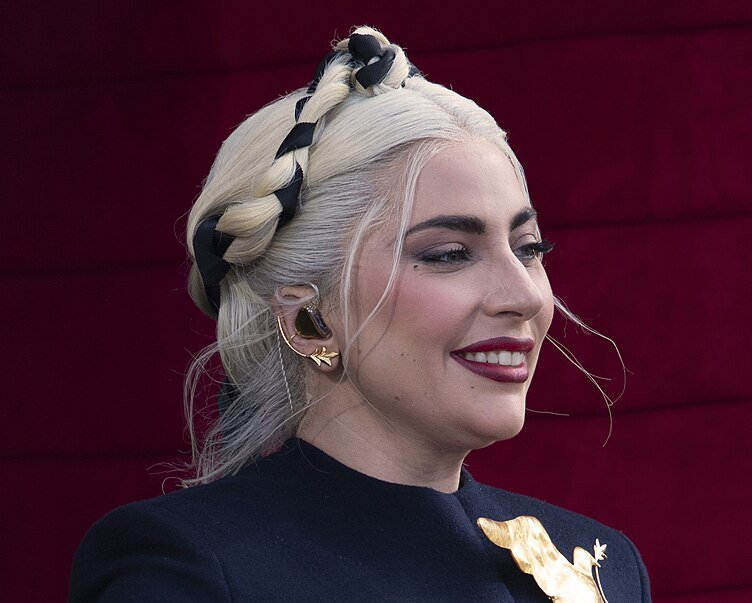 Lady Gaga enters the inauguration platform at Joe Biden's inauguration