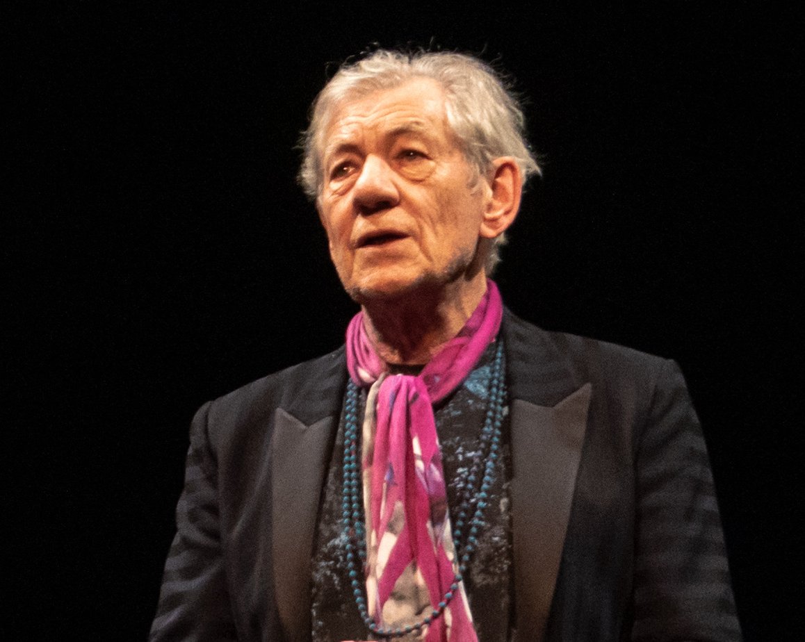 Sir Ian McKellen giving speech