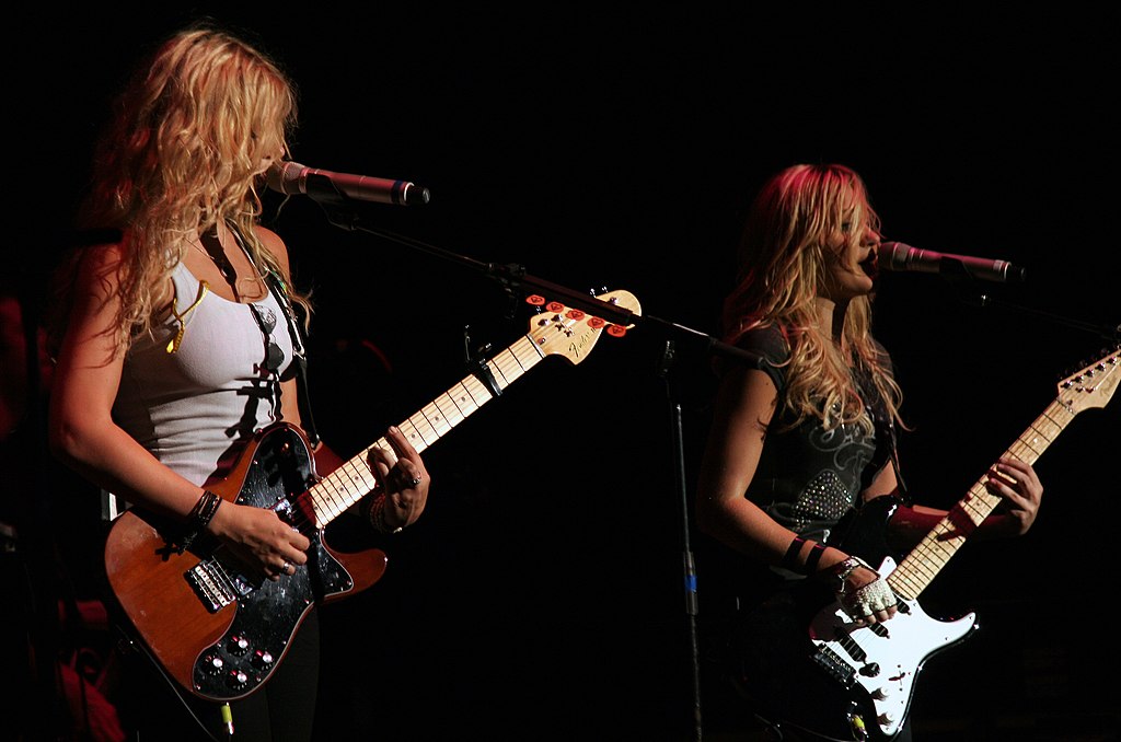 Aly & Aj performing at Wild Adventures All Star Amphitheatre