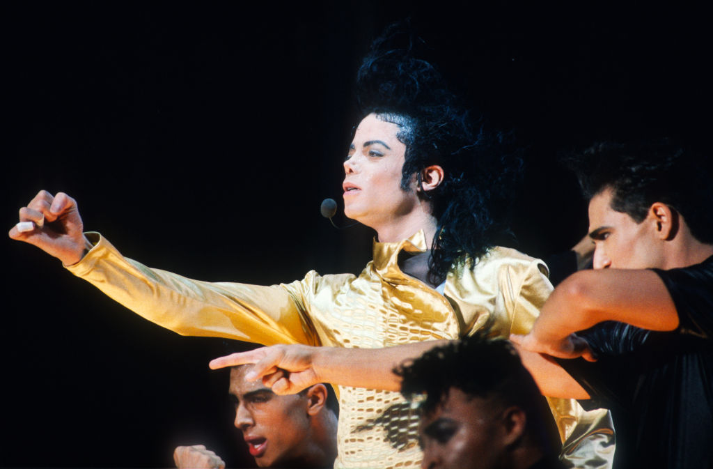 Michael Jackson performing on stage