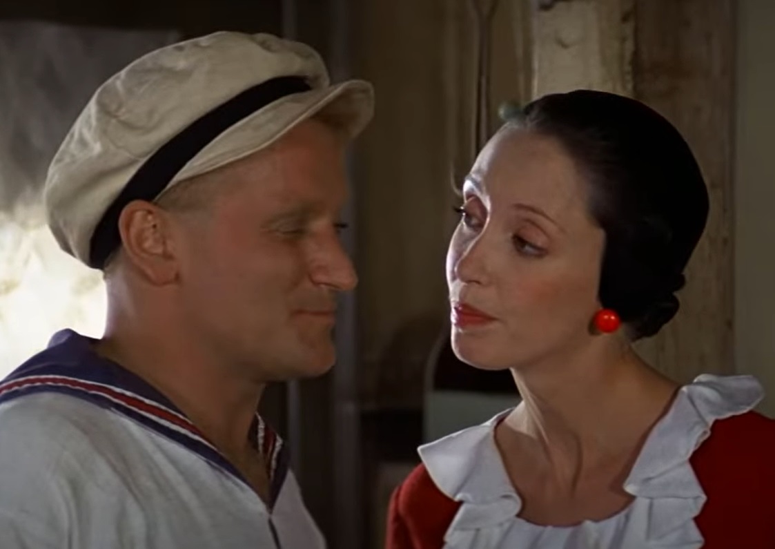 A visually captivating still taken from a pivotal moment in the film Popeye (1980)