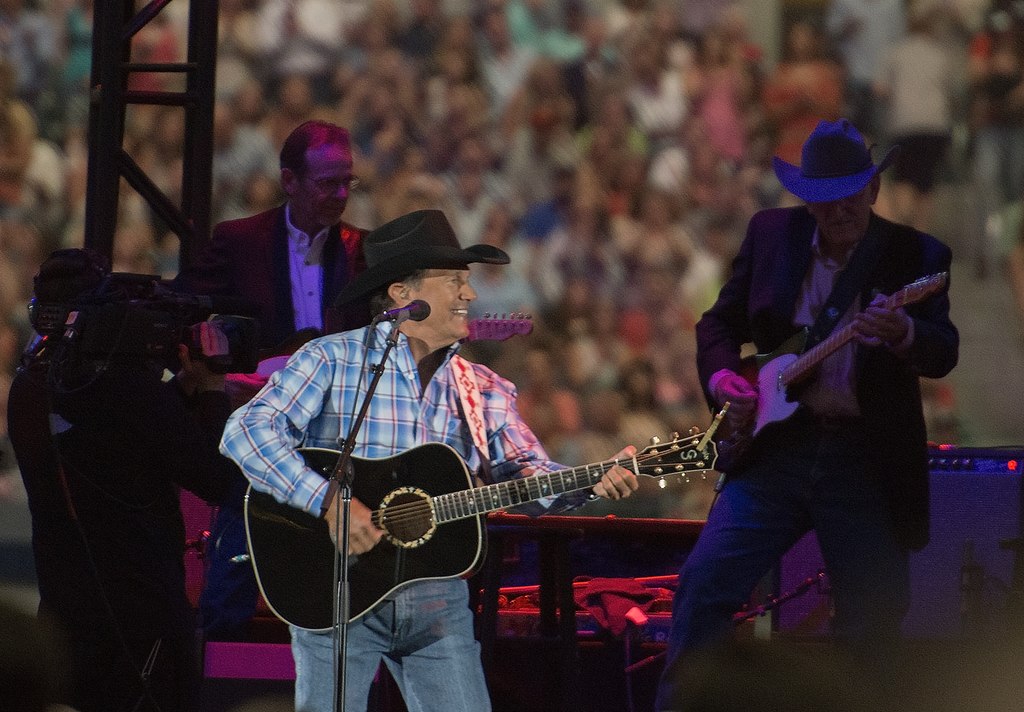 Country Music Legend George Strait performing on stage